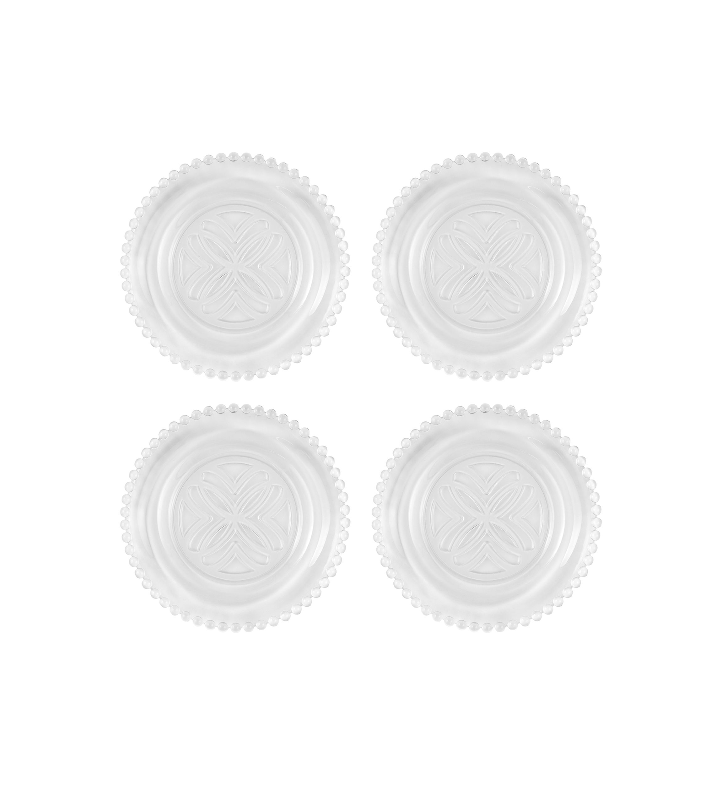 Glass Appetizer Plate Set