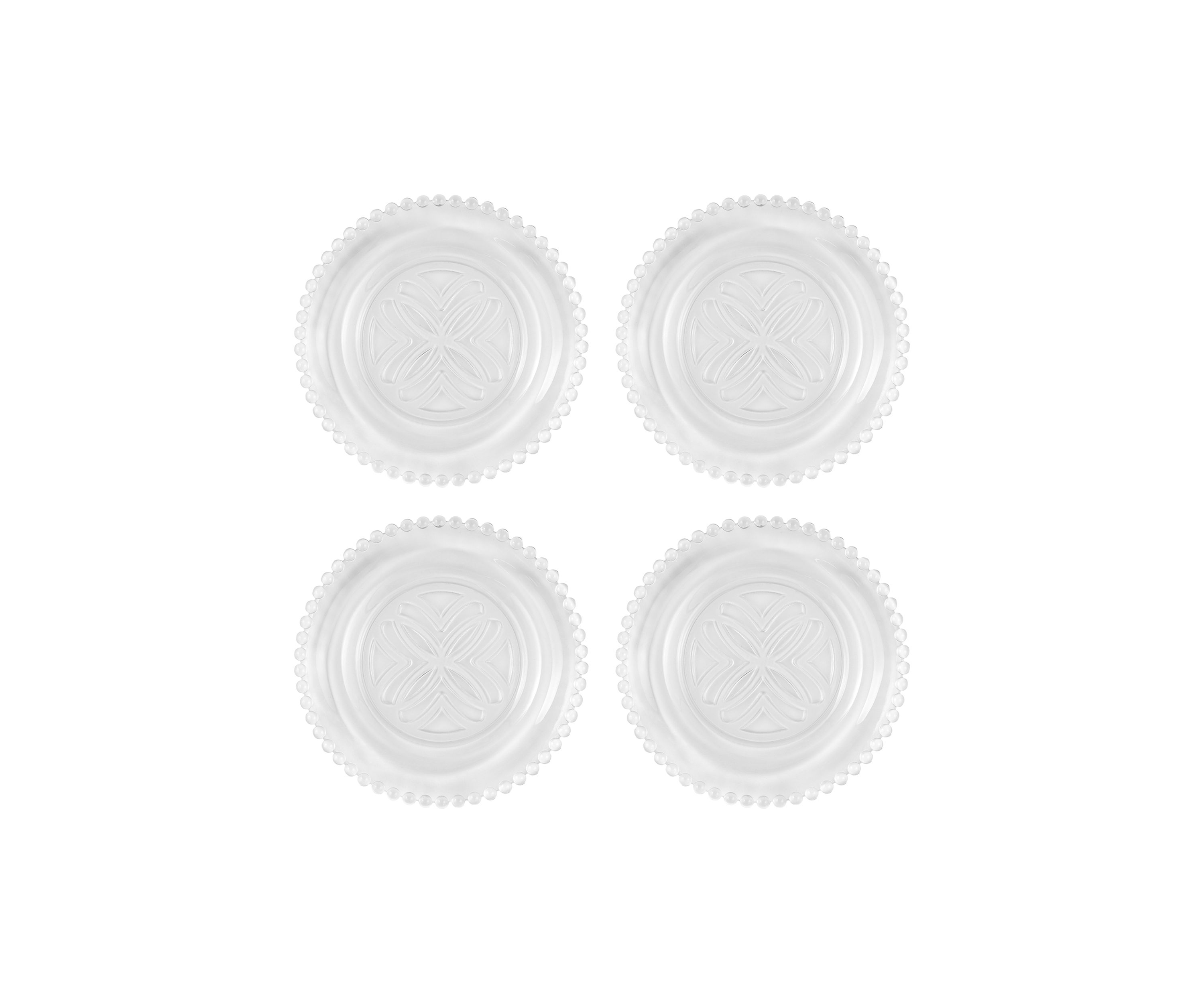 Glass Appetizer Plate Set
