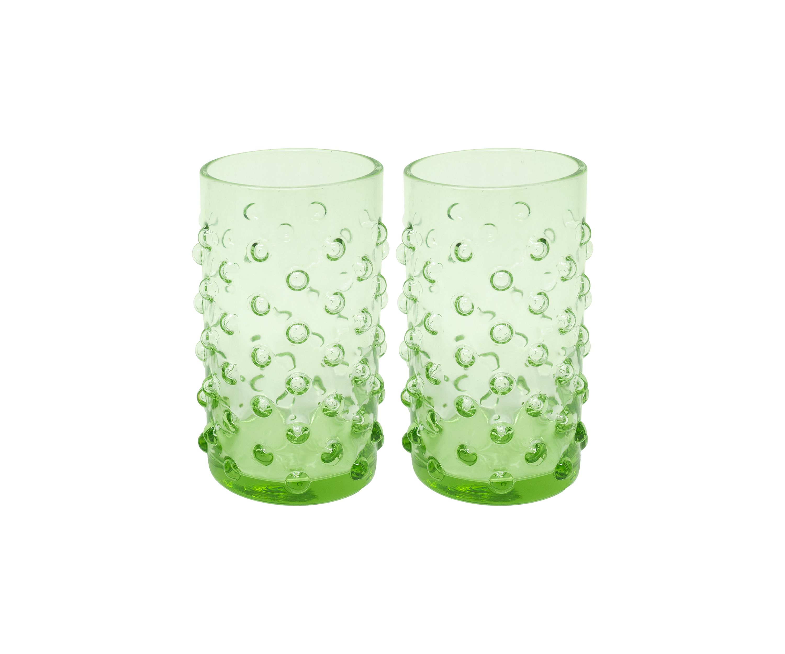 High Ball Glass Set, Jade Lime