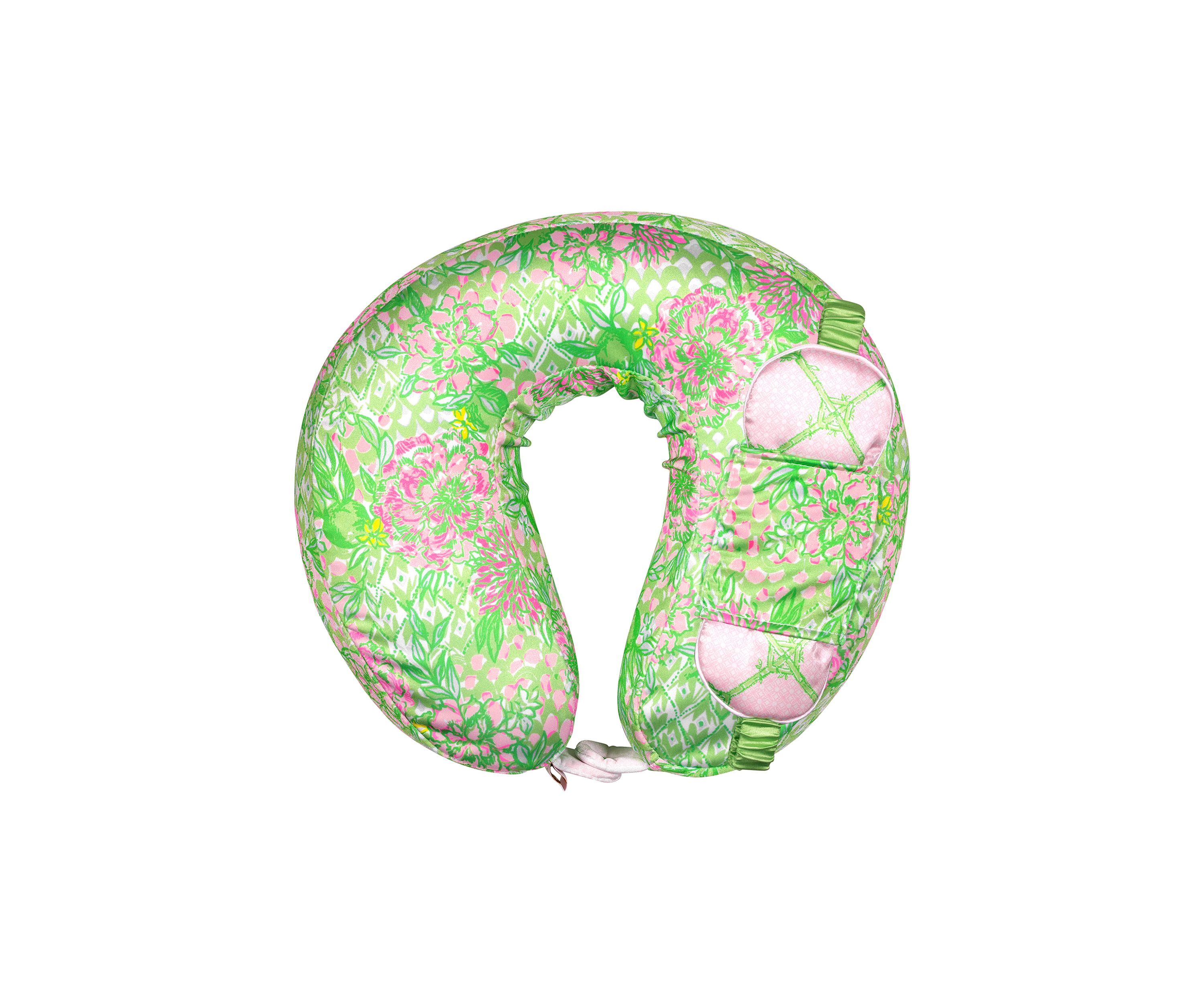 Neck Pillow and Eye Mask, Lime Feeling Good