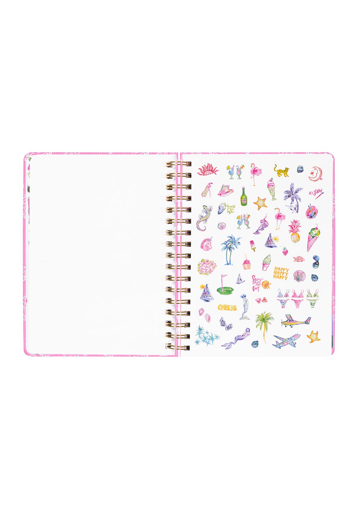 Rousseau Pink Cute as Shell Large 17 Month Agenda