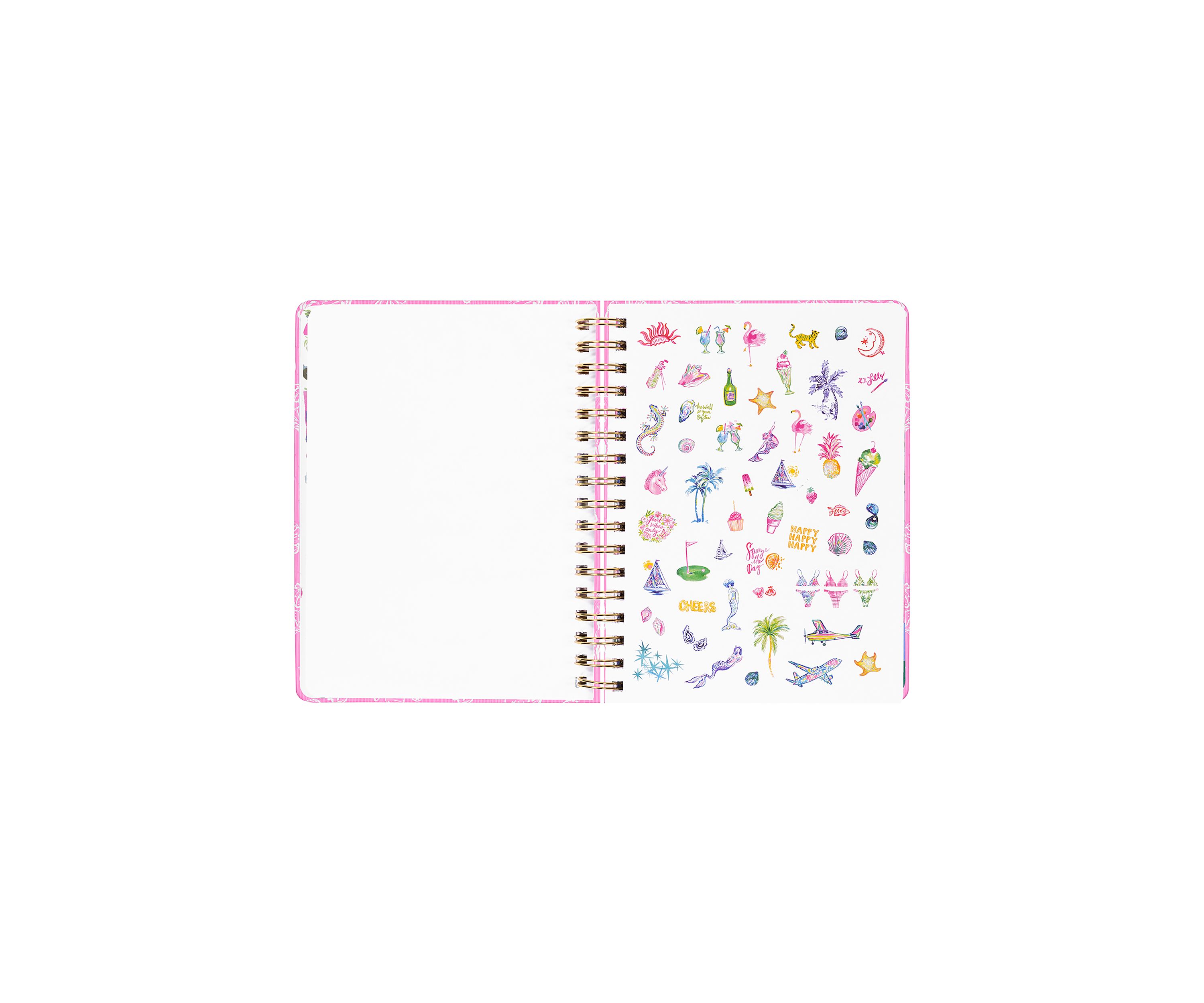 Rousseau Pink Cute as Shell Large 17 Month Agenda