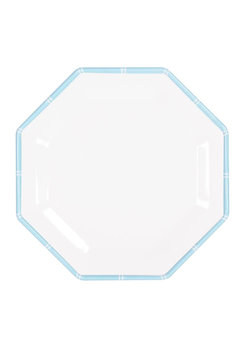 Melamine Dinner Plate Set, Fresh Water Blue (Bamboo)