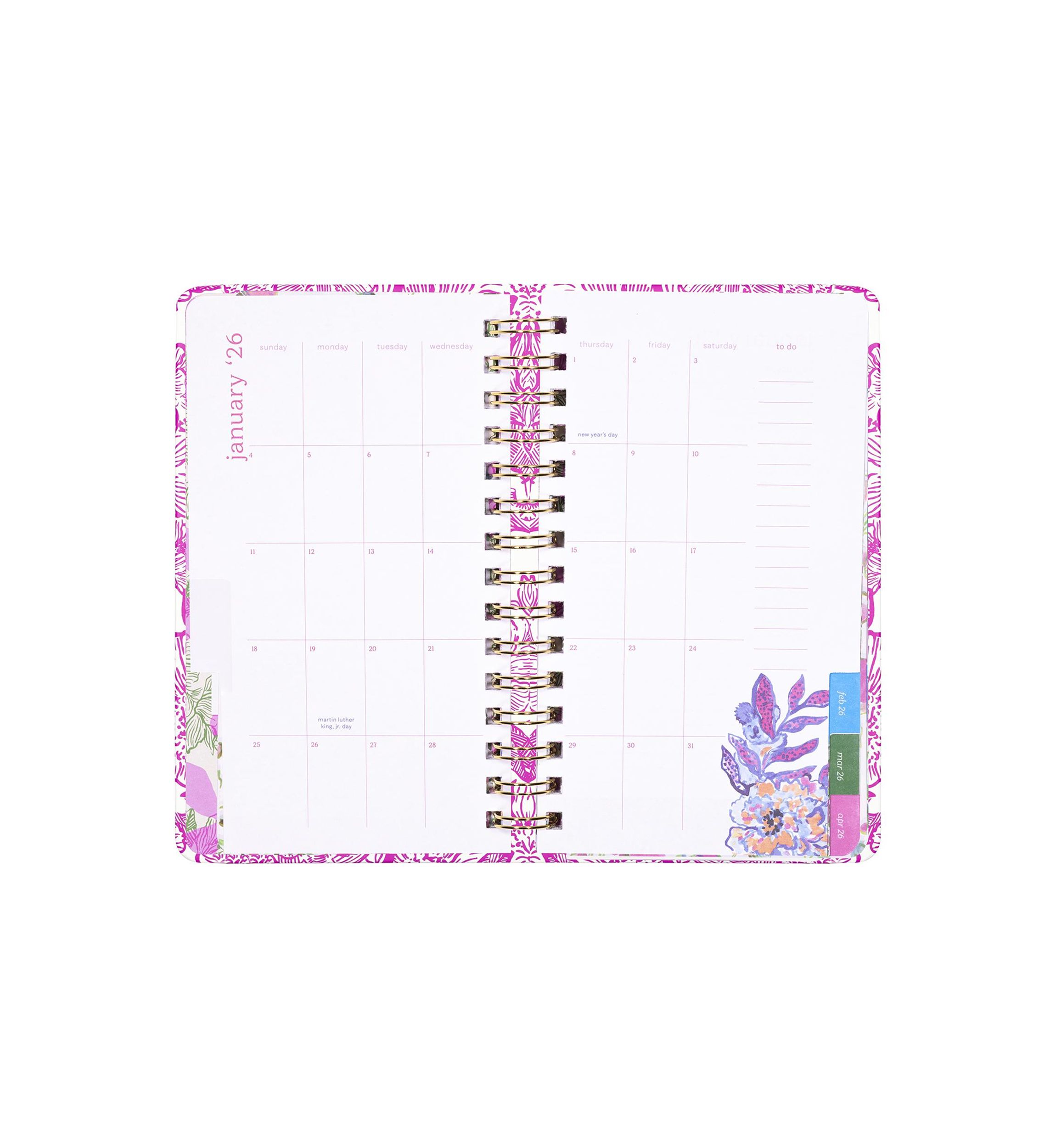 Medium 12 Month Agenda, Unforgettable Pink
