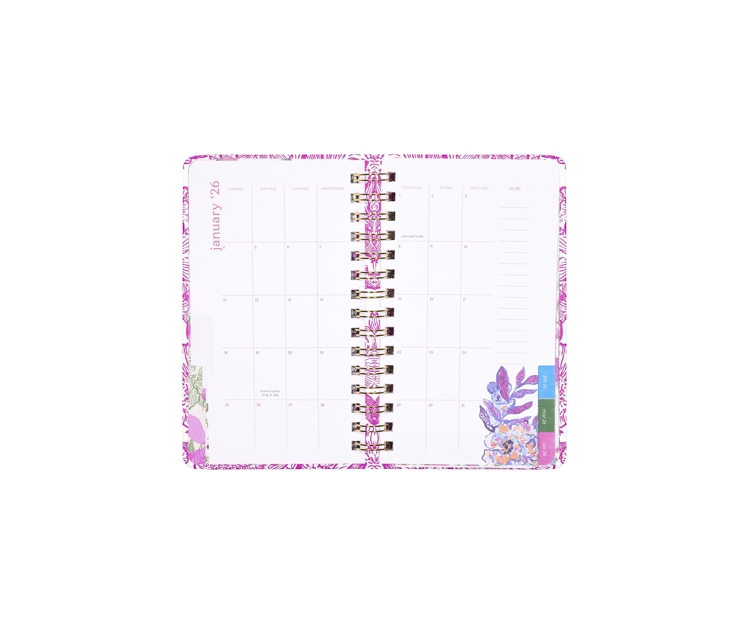 Medium 12 Month Agenda, Unforgettable Pink