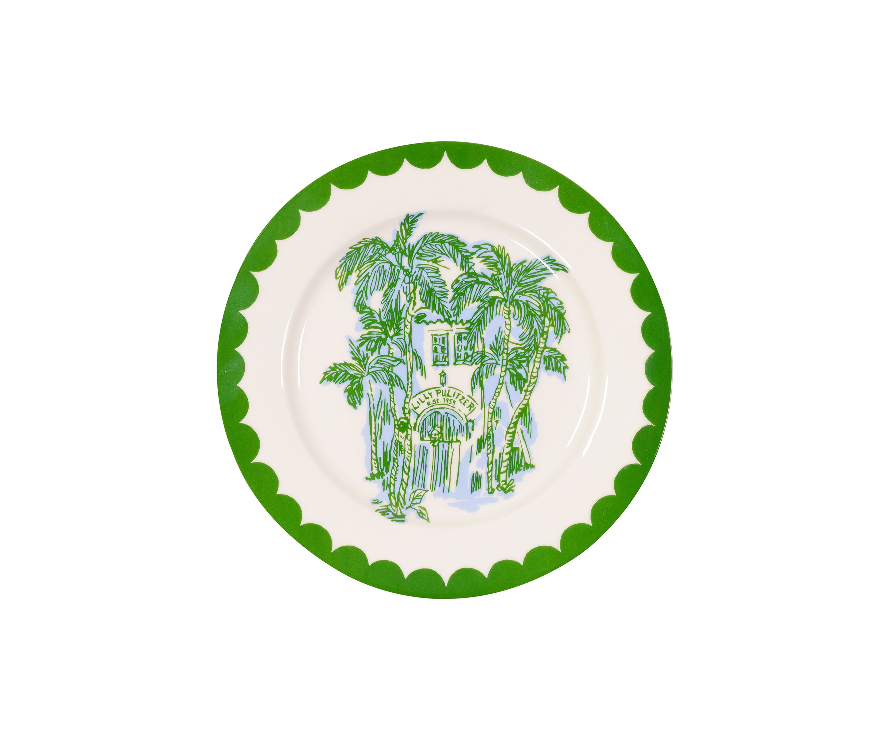 Ceramic Salad Plate Set, Endless Summer Motif