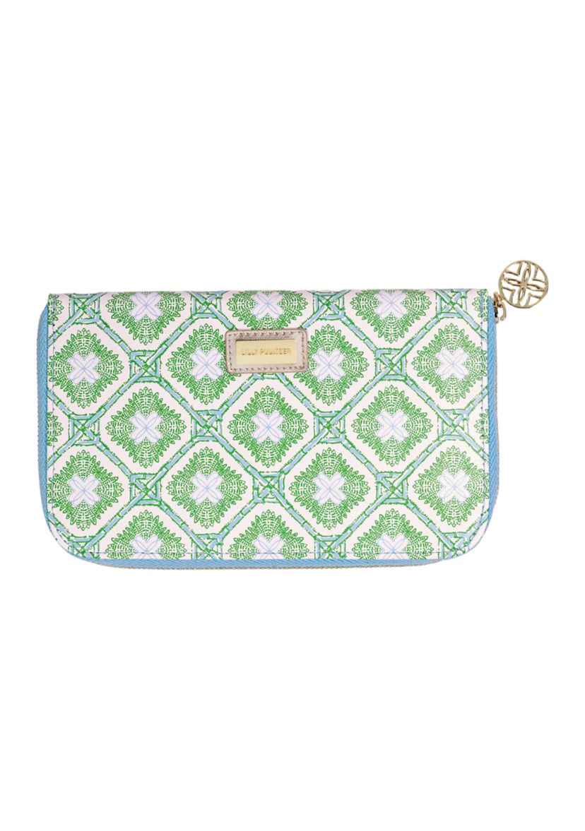 Travel Wallet, Bamboo Logo Trellis