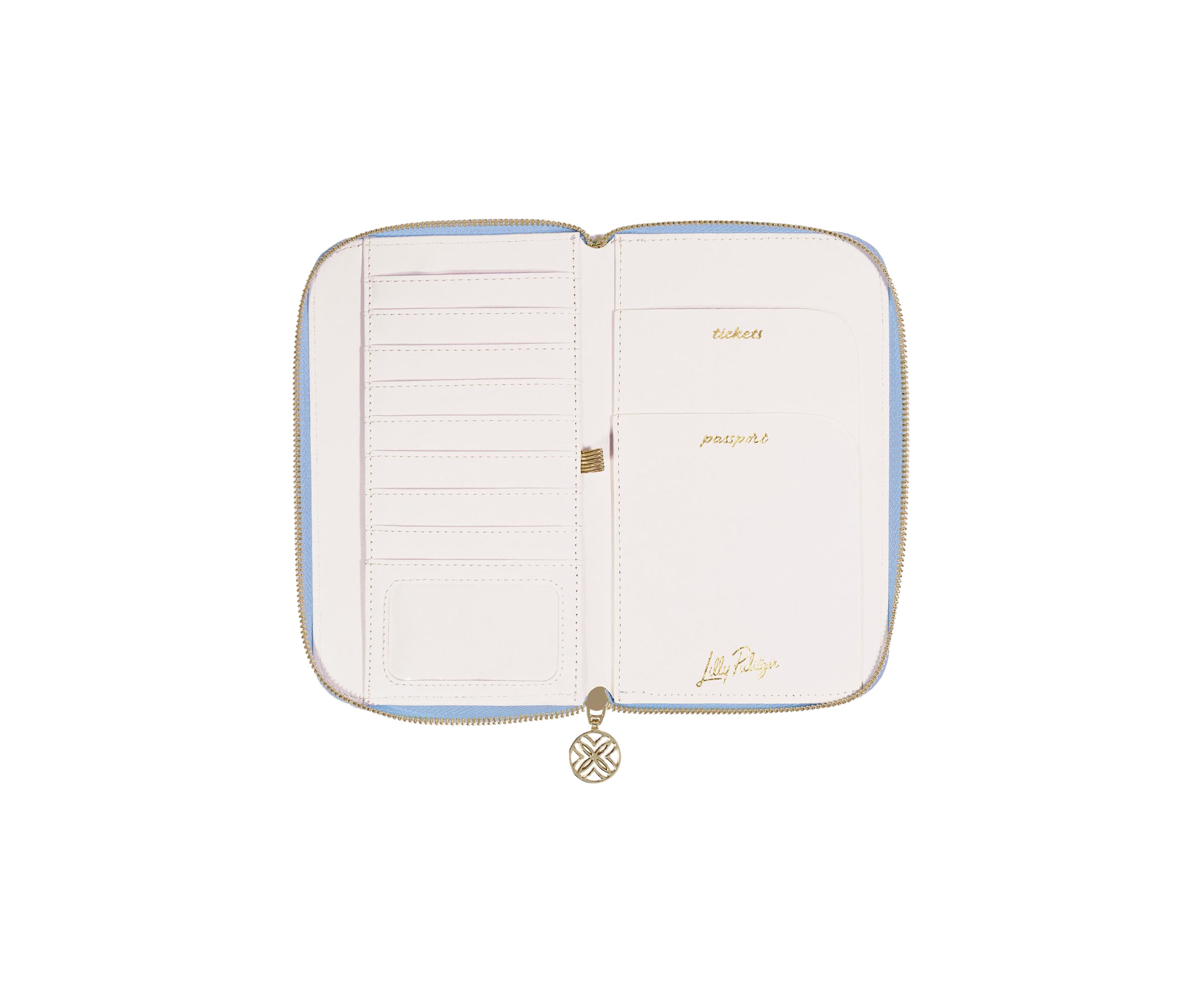 Travel Wallet, Bamboo Logo Trellis