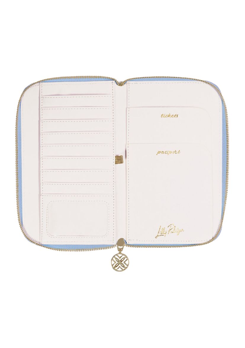 Travel Wallet, Bamboo Logo Trellis