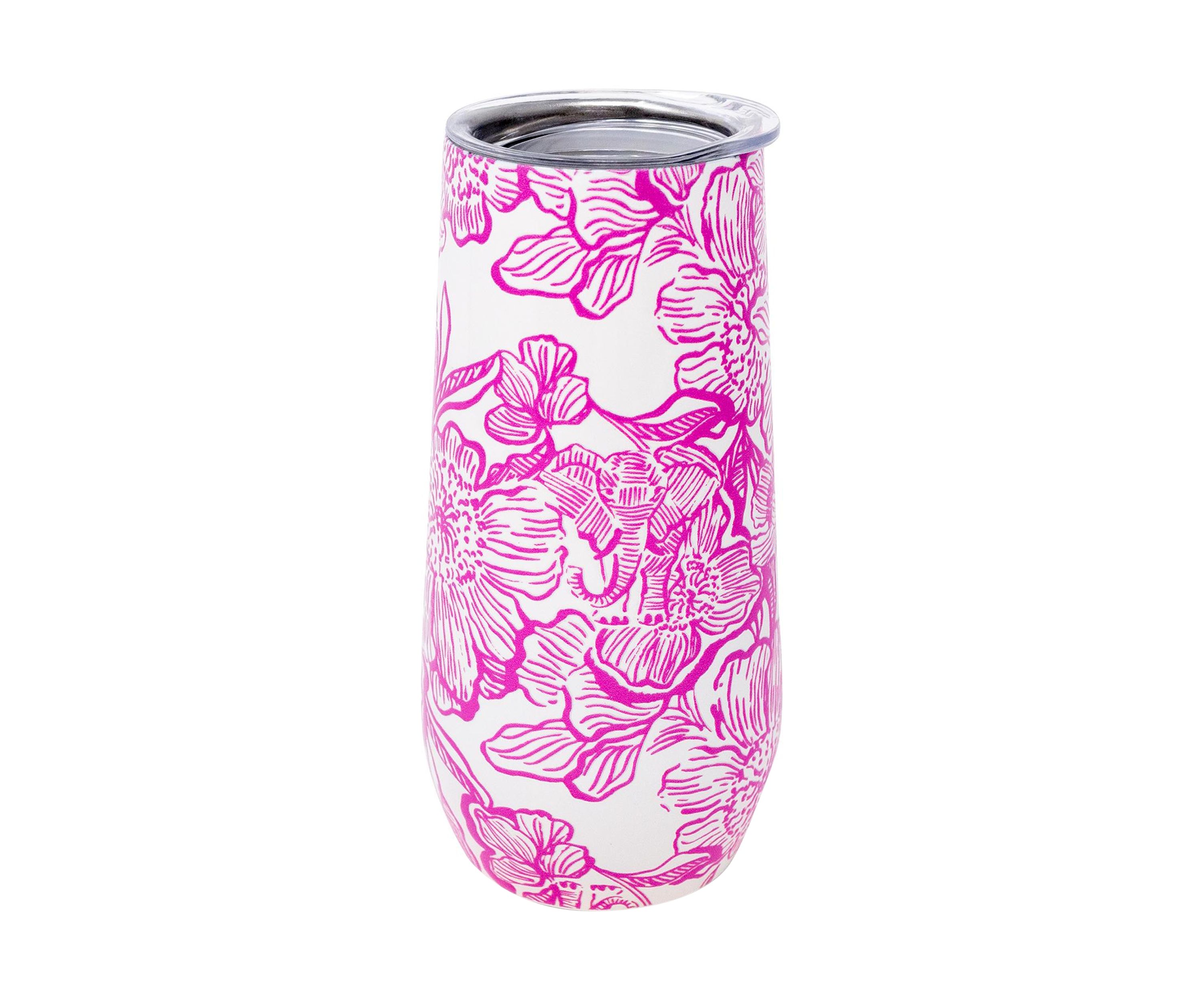 Stainless Steel Champagne Flute, Unforgettable Pink