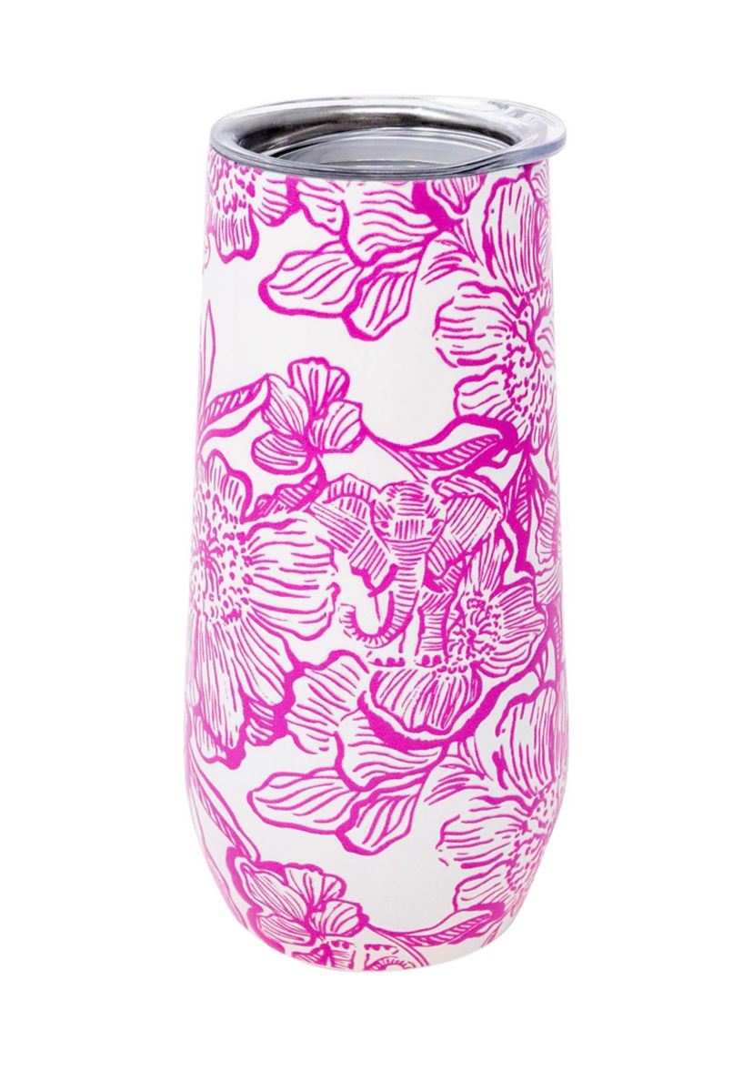Stainless Steel Champagne Flute, Unforgettable Pink