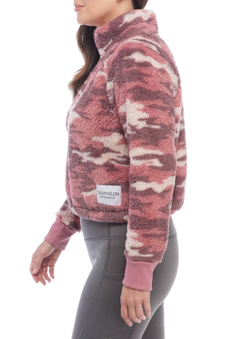 Camo 1/4 Zip Crop Pullover