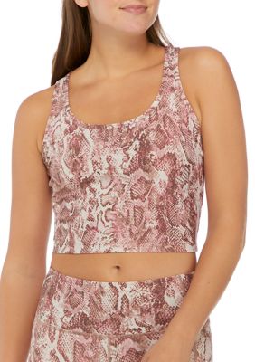 CK Performance Women's Printed Scoop Neck Cropped Tank Top