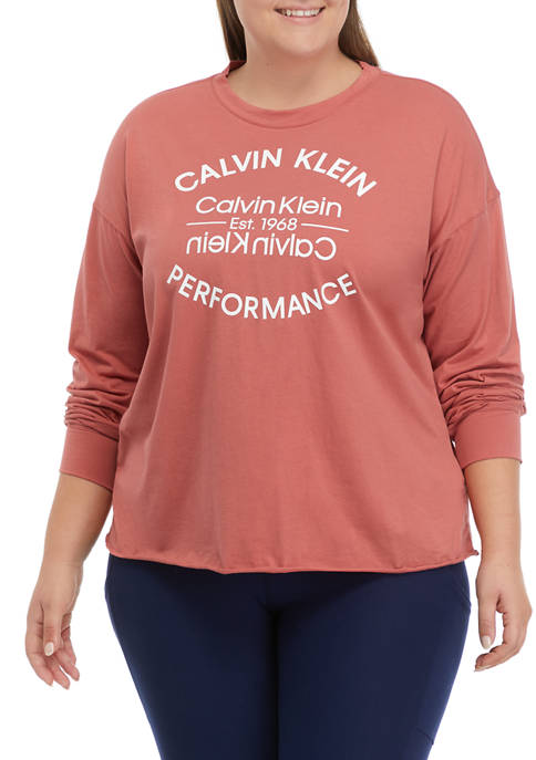 CK Performance Womens Long Sleeve Raw Hem Pullover