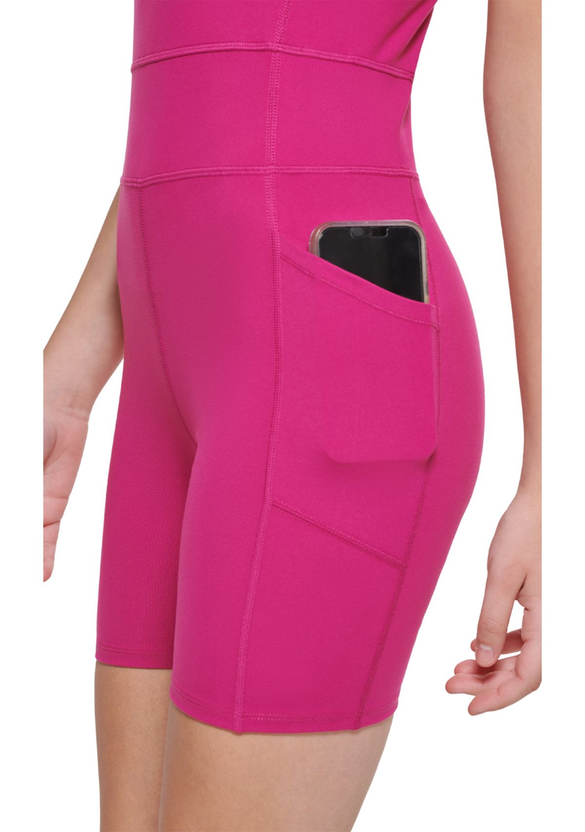 Bike Short Unitard with Built in Bra and Removable Cups