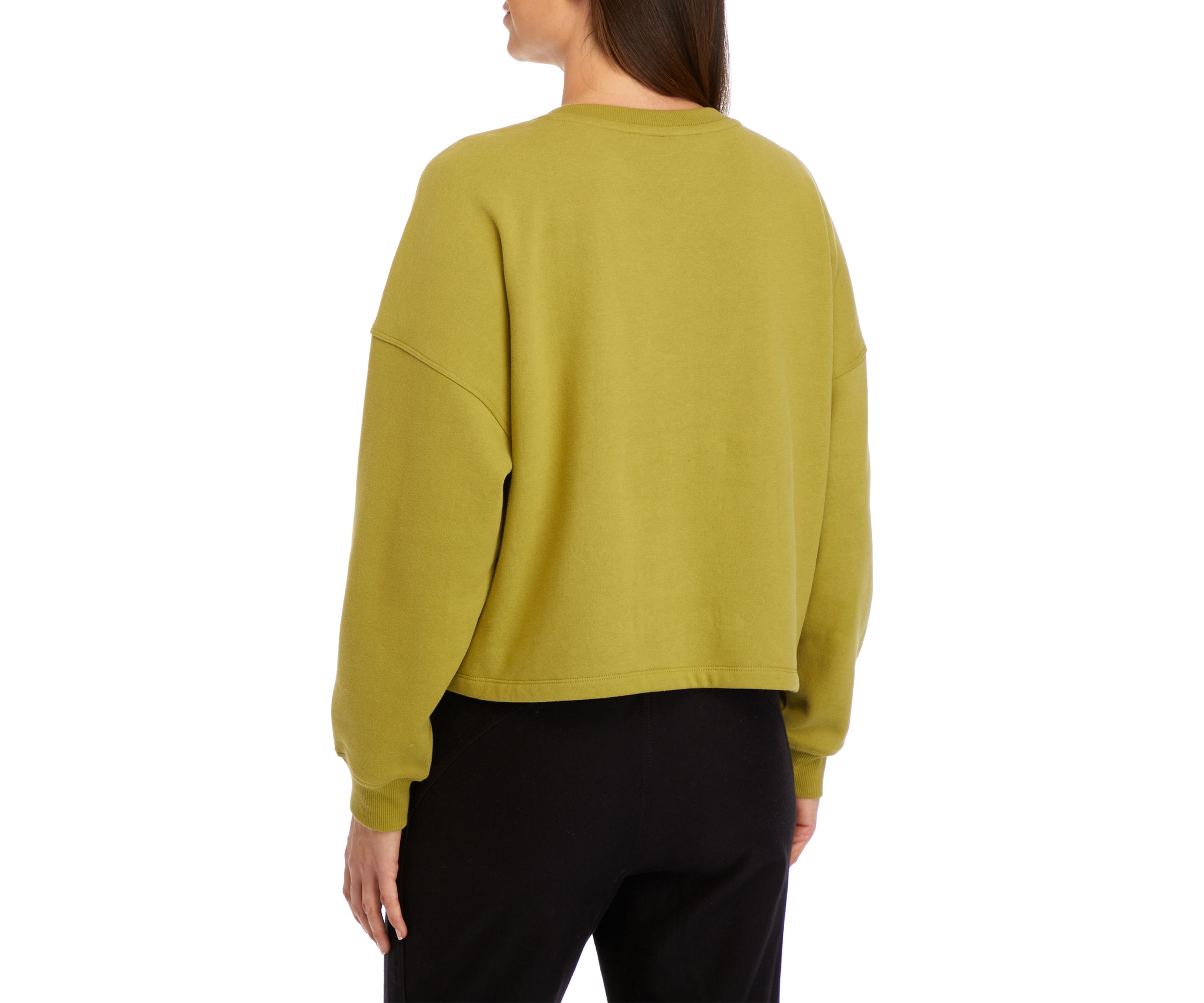 Crew Neck Flocked Logo Sweatshirt