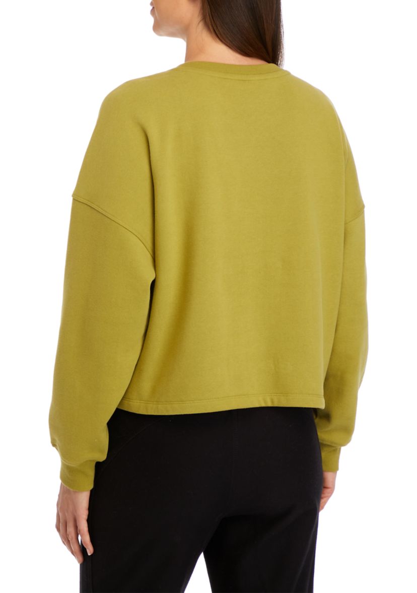 Crew Neck Flocked Logo Sweatshirt