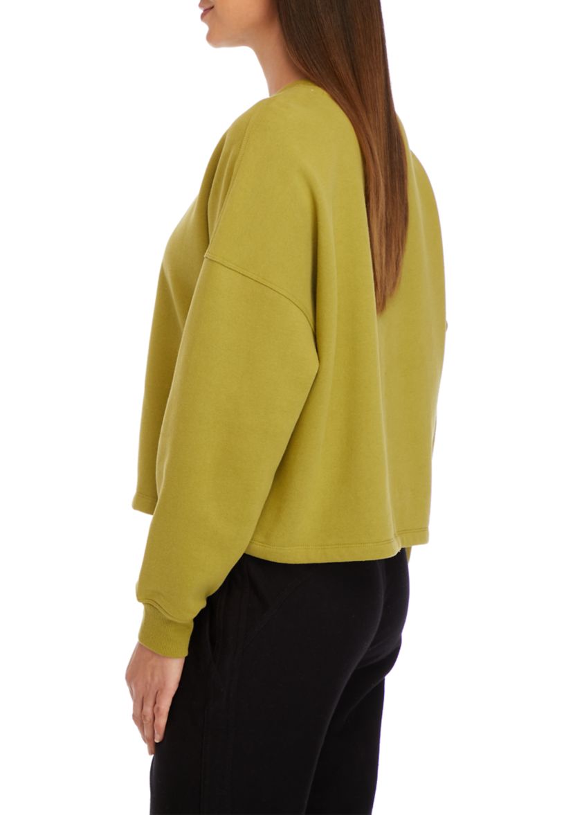 Crew Neck Flocked Logo Sweatshirt