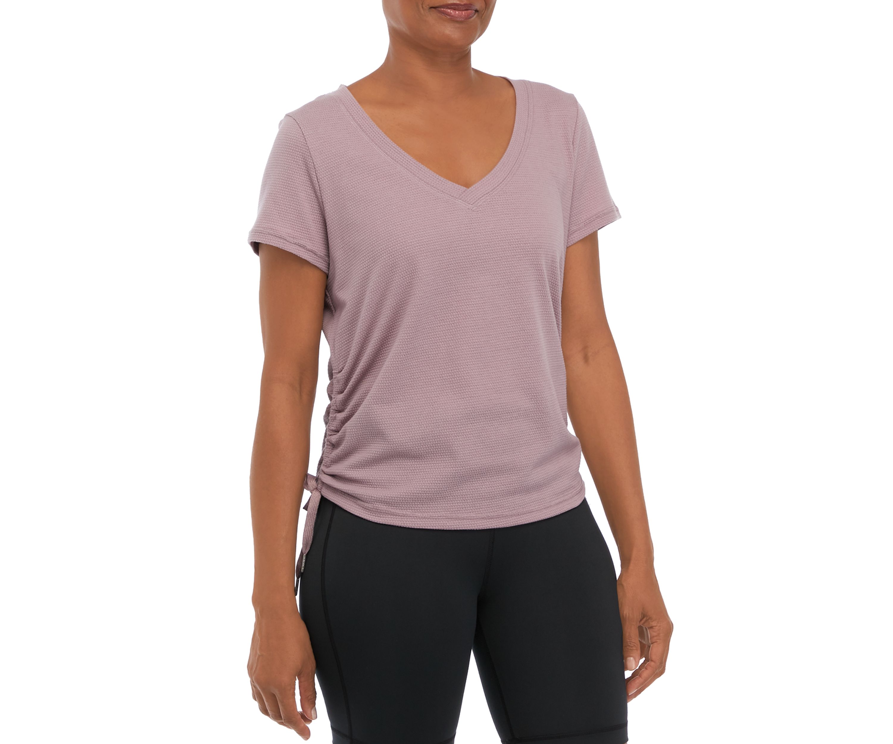Ruched Side Short Sleeve Top