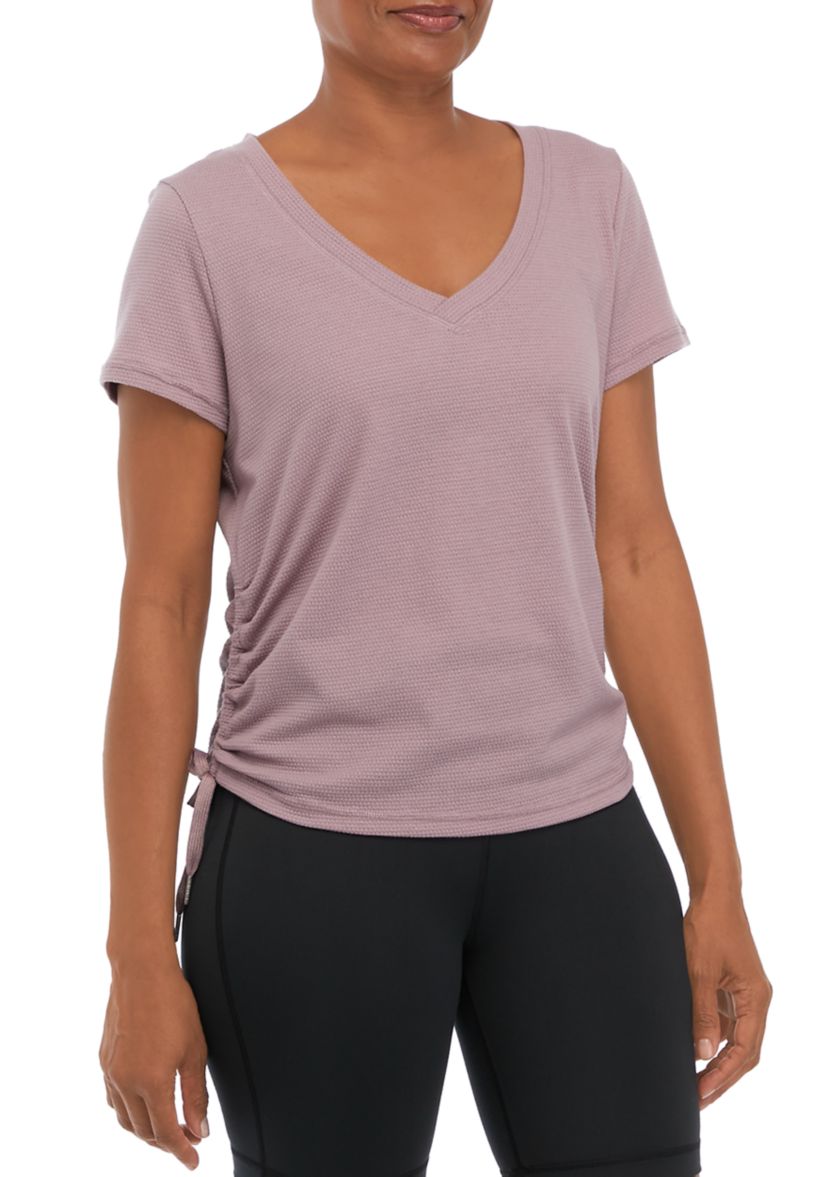 Ruched Side Short Sleeve Top