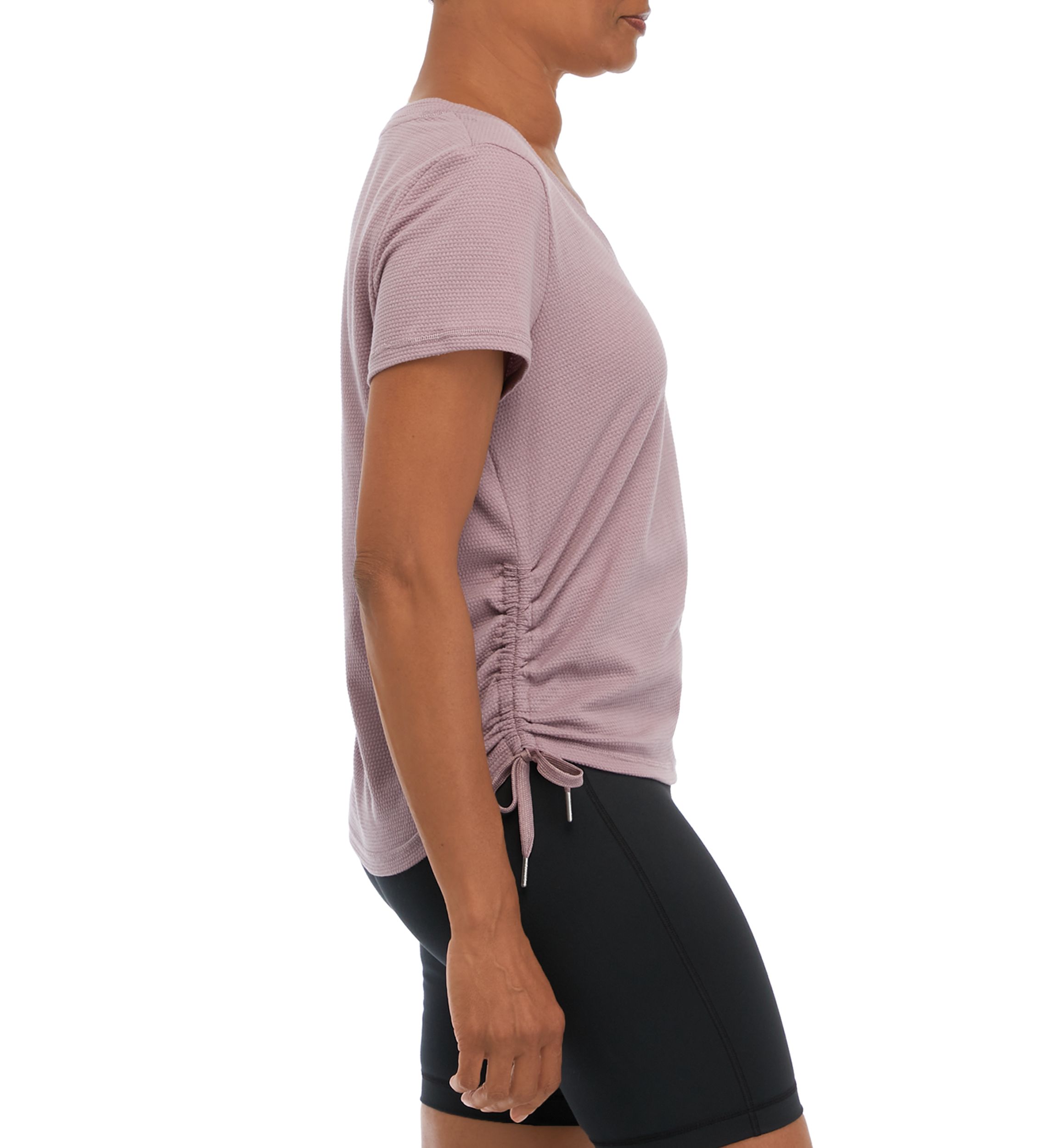 Ruched Side Short Sleeve Top