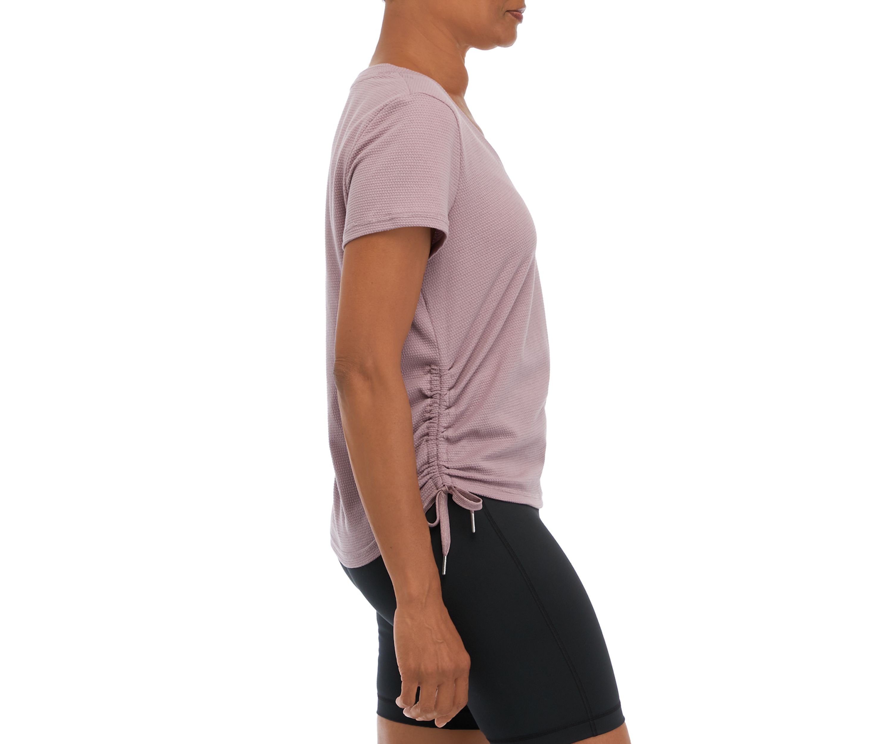 Ruched Side Short Sleeve Top