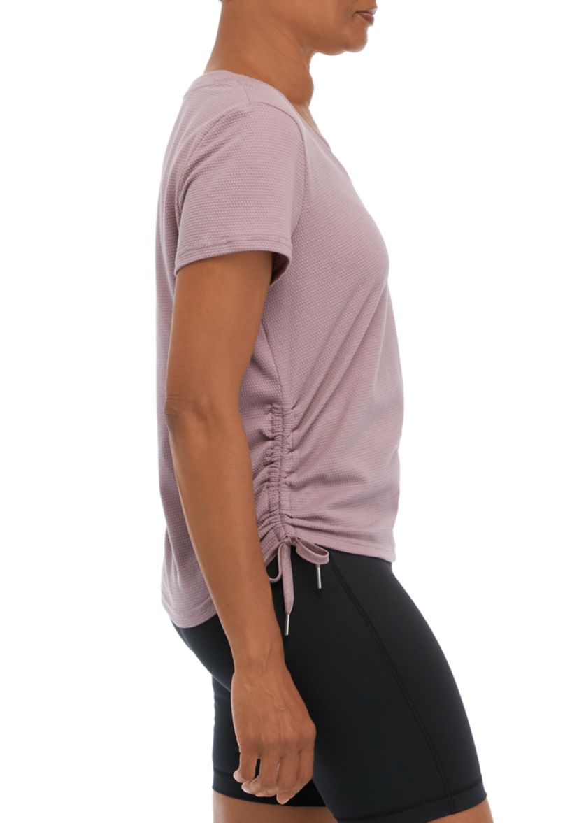 Ruched Side Short Sleeve Top