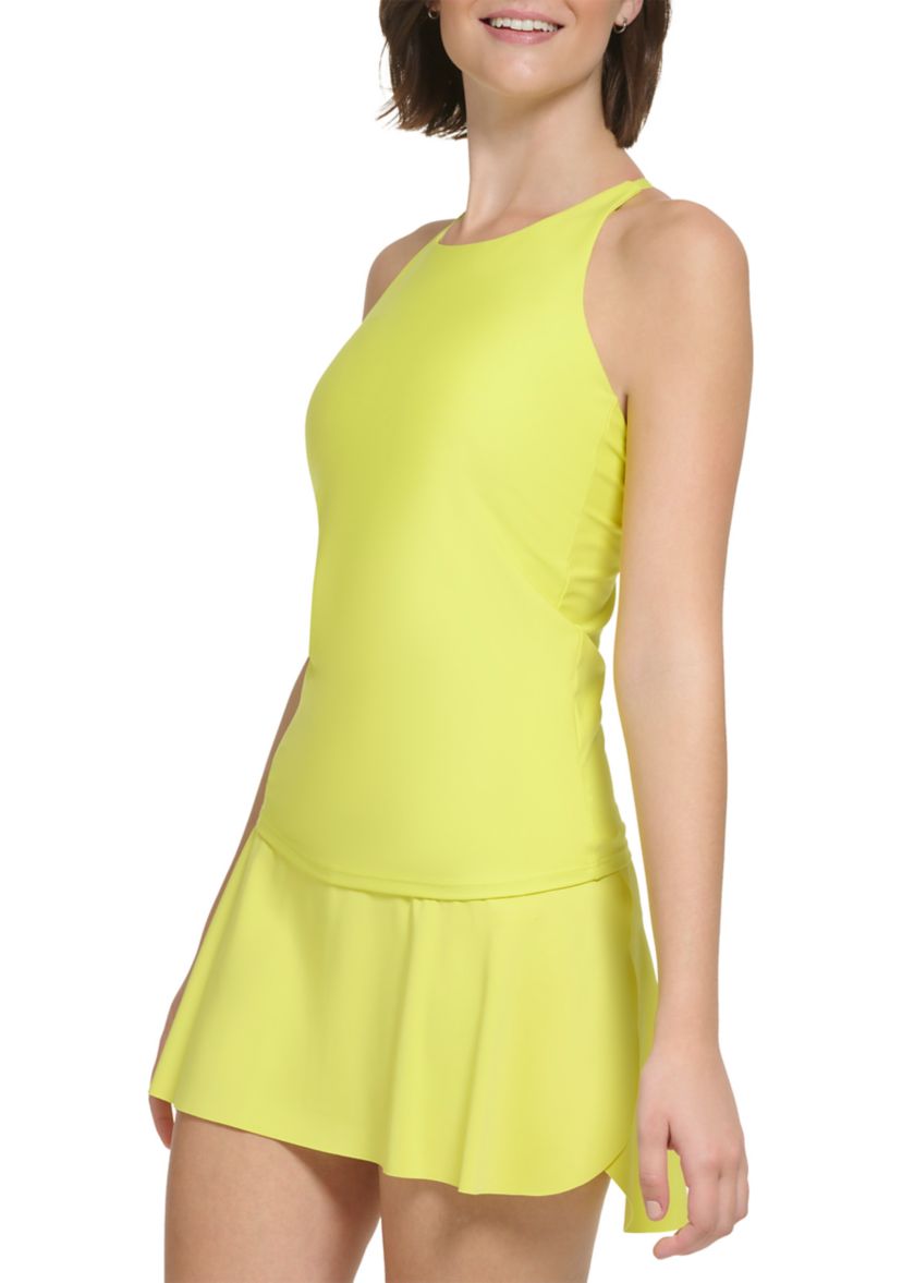 Low Impact Cross Back Tank Top with Built In Bra