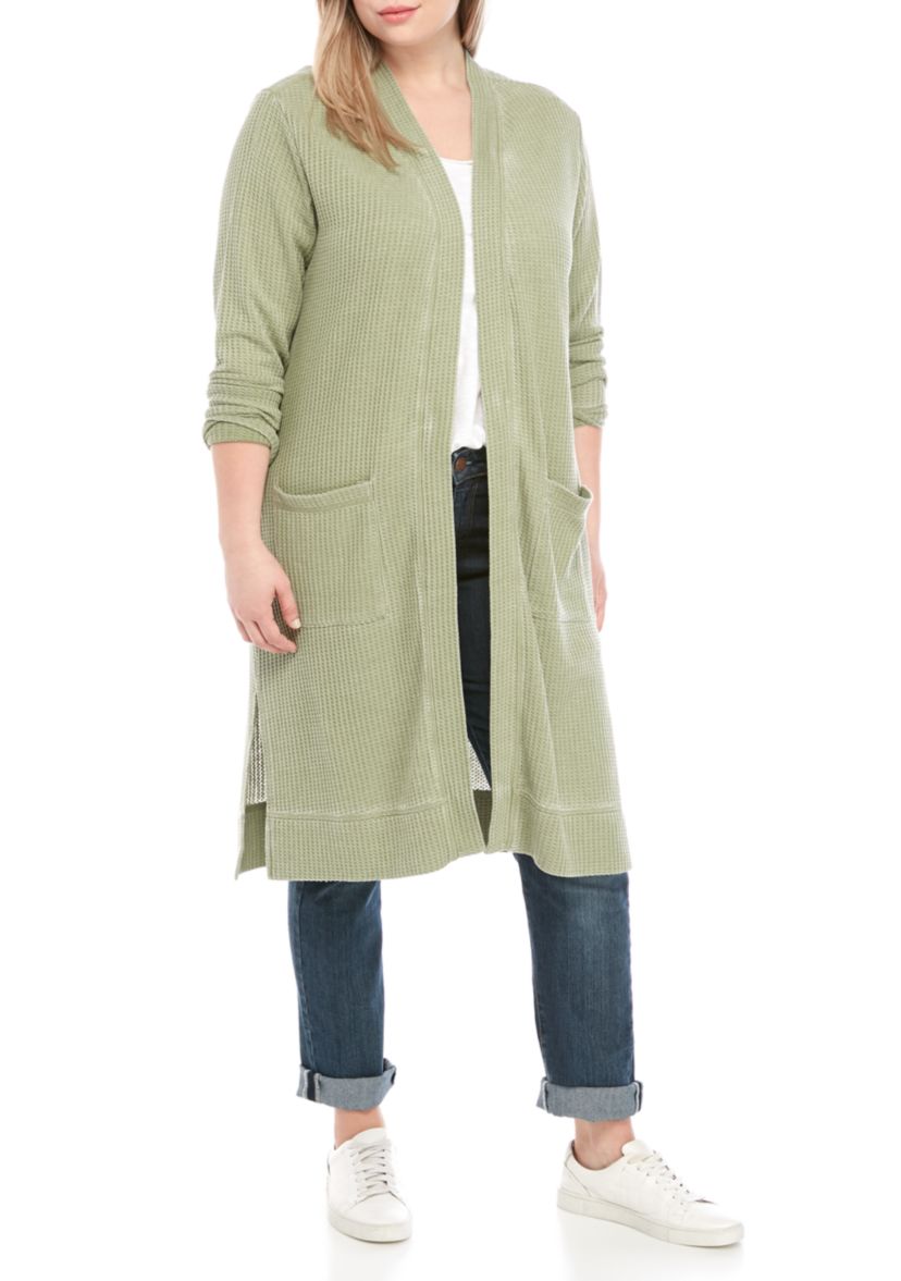 Plus Size Waffle Duster 