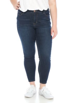 plus size leather skinny jeans
