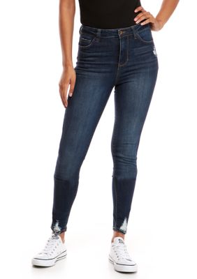 high rise skinny fit jeans