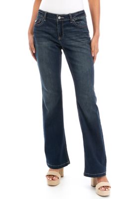 TRUE CRAFT Low Rise Slim Bootcut Jeans with Back Flap Pockets | belk