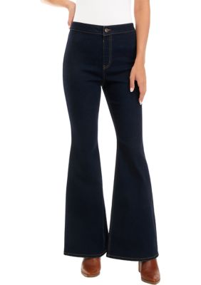 High Rise Extra Stretch Scallop Waistband Pull-On Flare