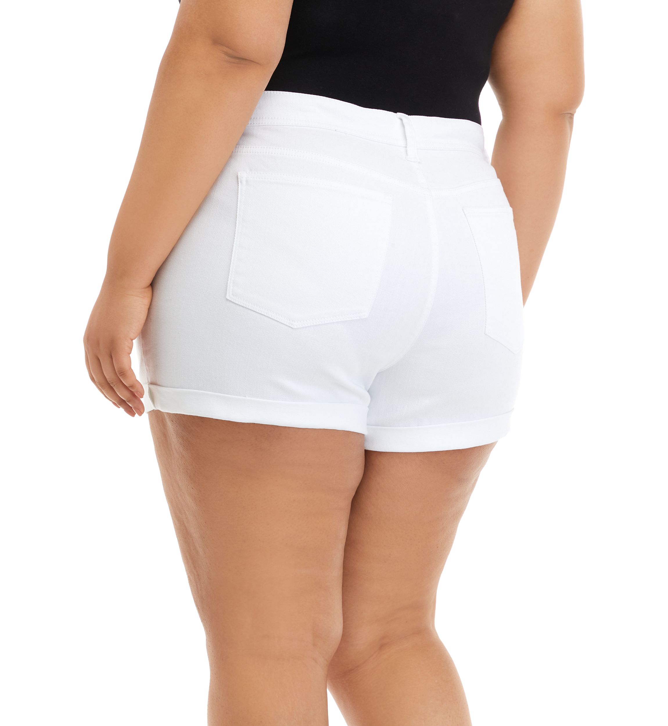 Plus Size Cuffed Shorts 