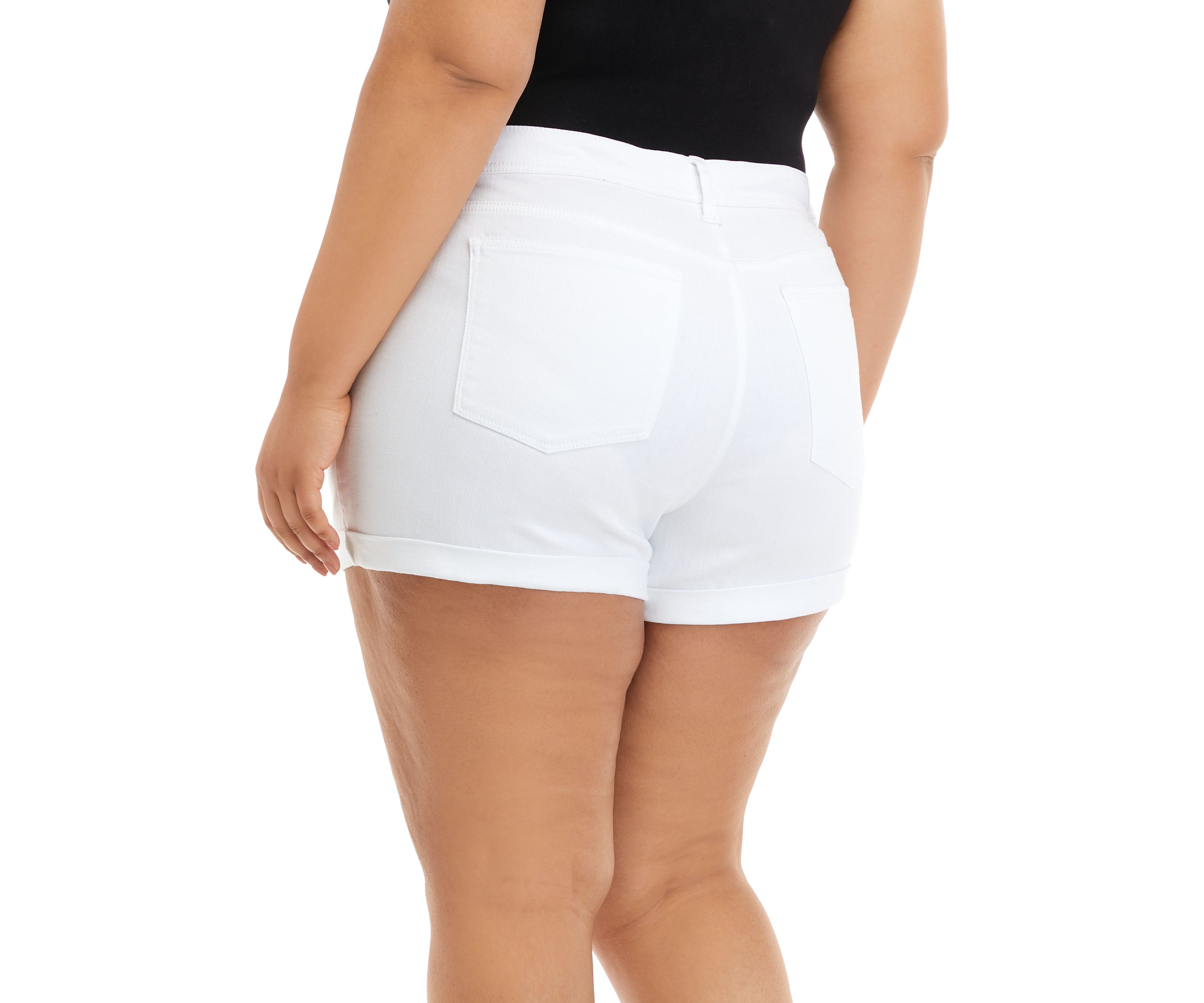 Plus Size Cuffed Shorts 