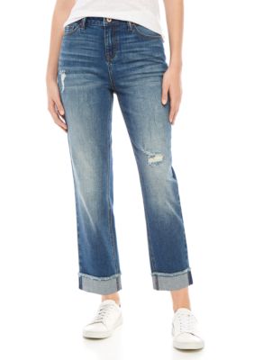 TRUE CRAFT Distressed Straight Leg Jeans | belk