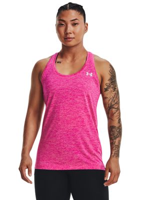 UNDER ARMOUR WOMEN'S TECH TWIST TEE Mystic Magenta-REBEL PINK