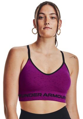 Under Armour sports bra racerback purple brown pink accent athletic sz XS