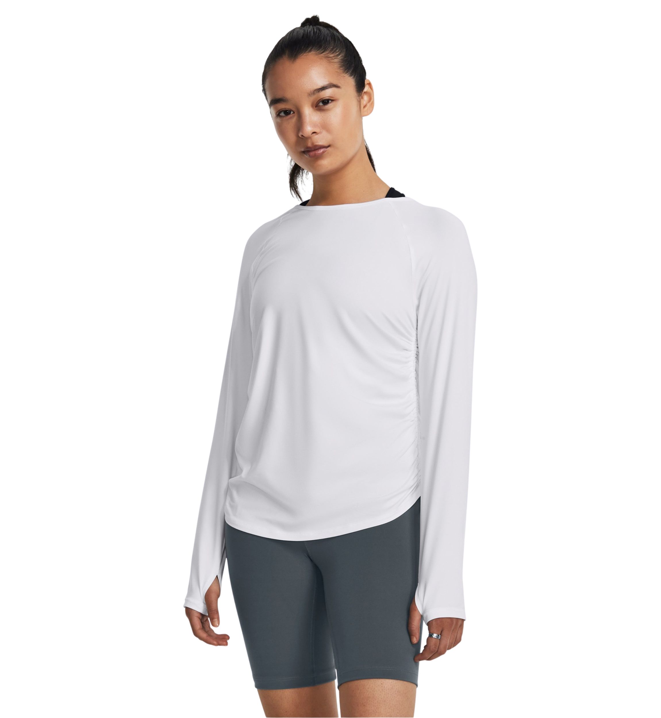 Womens Motion Longline Long Sleeve Shirt