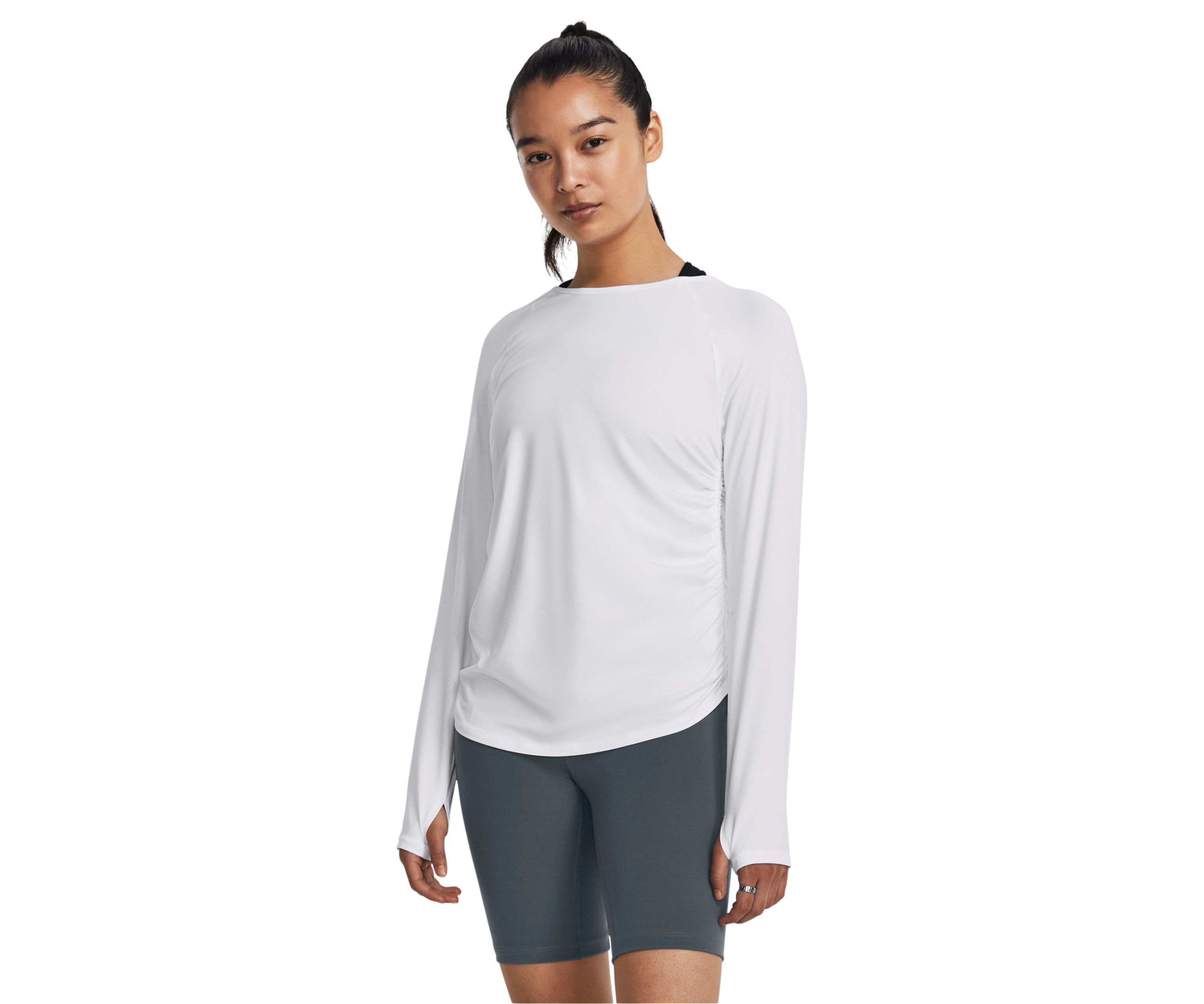 Womens Motion Longline Long Sleeve Shirt