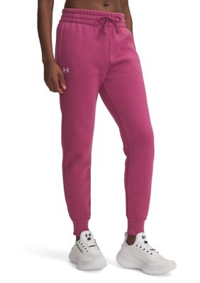 Under Armour Women's Rival Fleece Joggers, Fuchsia, Large