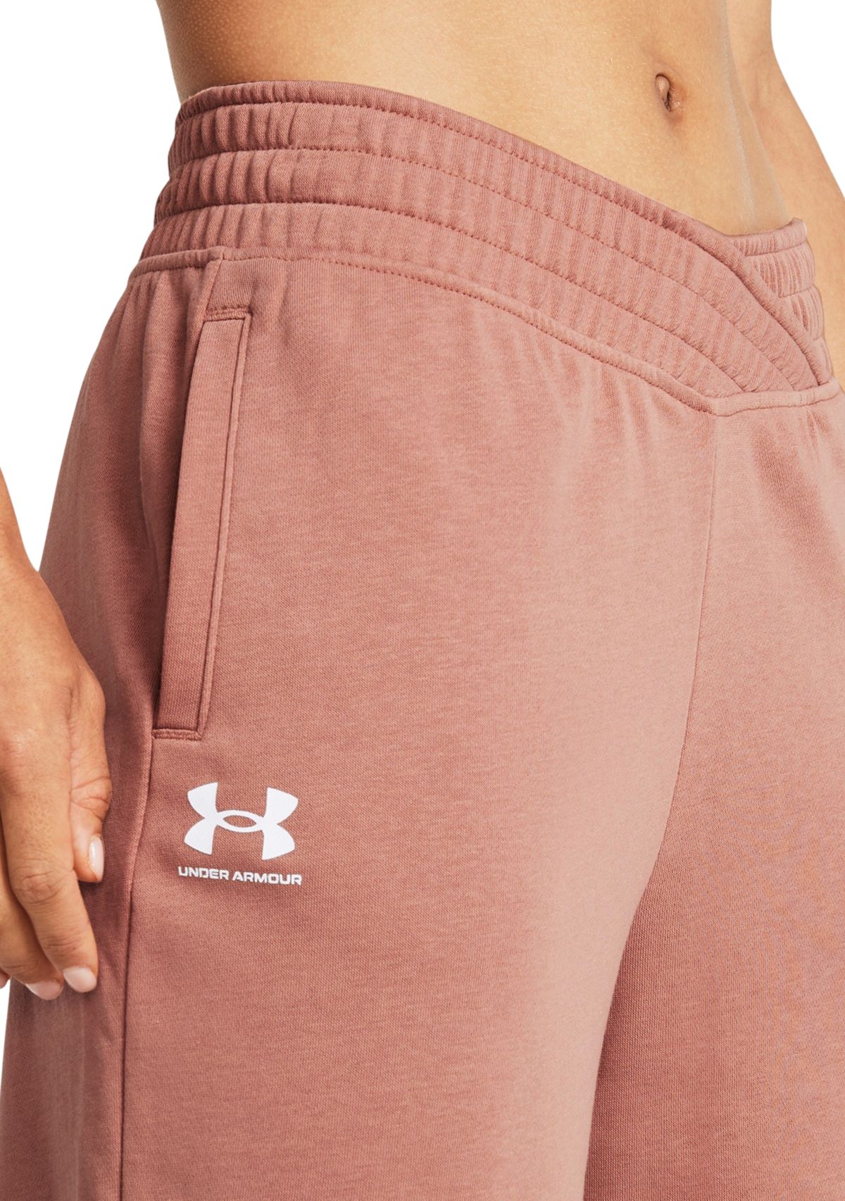 Womens UA Rival Terry Wide Leg Crop Pants