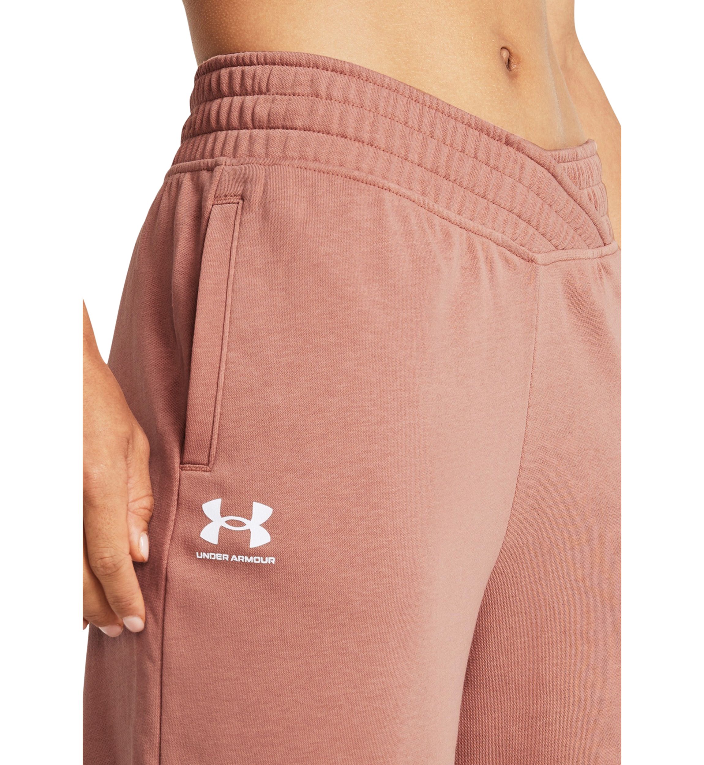 Womens UA Rival Terry Wide Leg Crop Pants