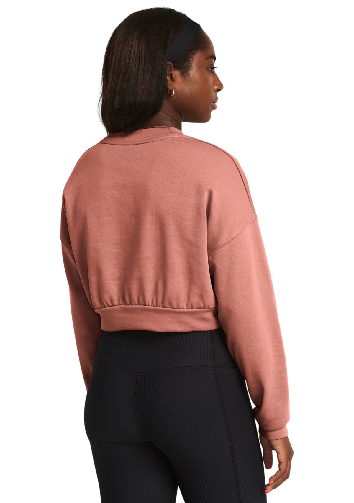 Womens UA Rival Terry Oversized Crop Crew Pullover