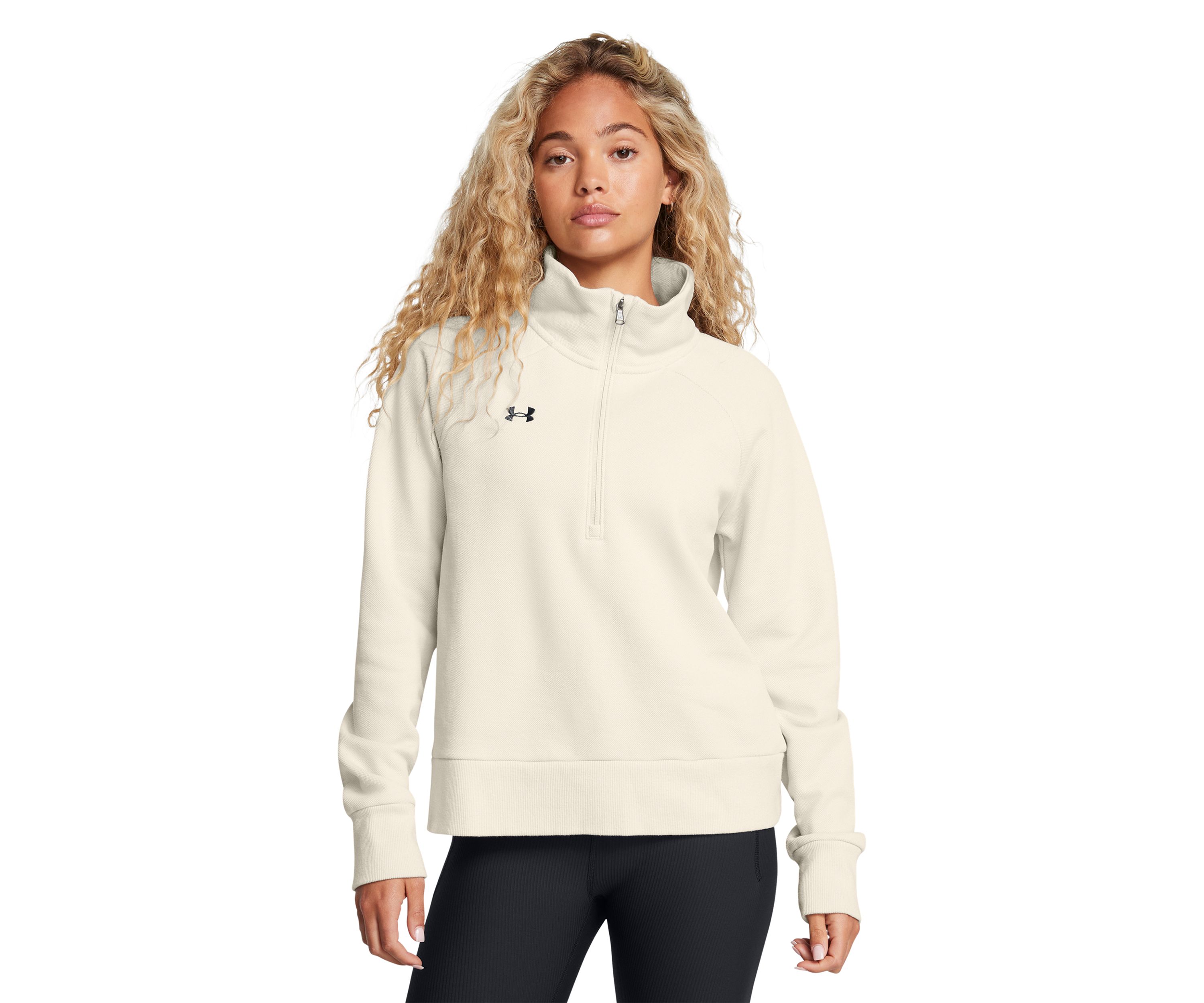 Womens Rival Fleece Textured Half Zip Hoodie