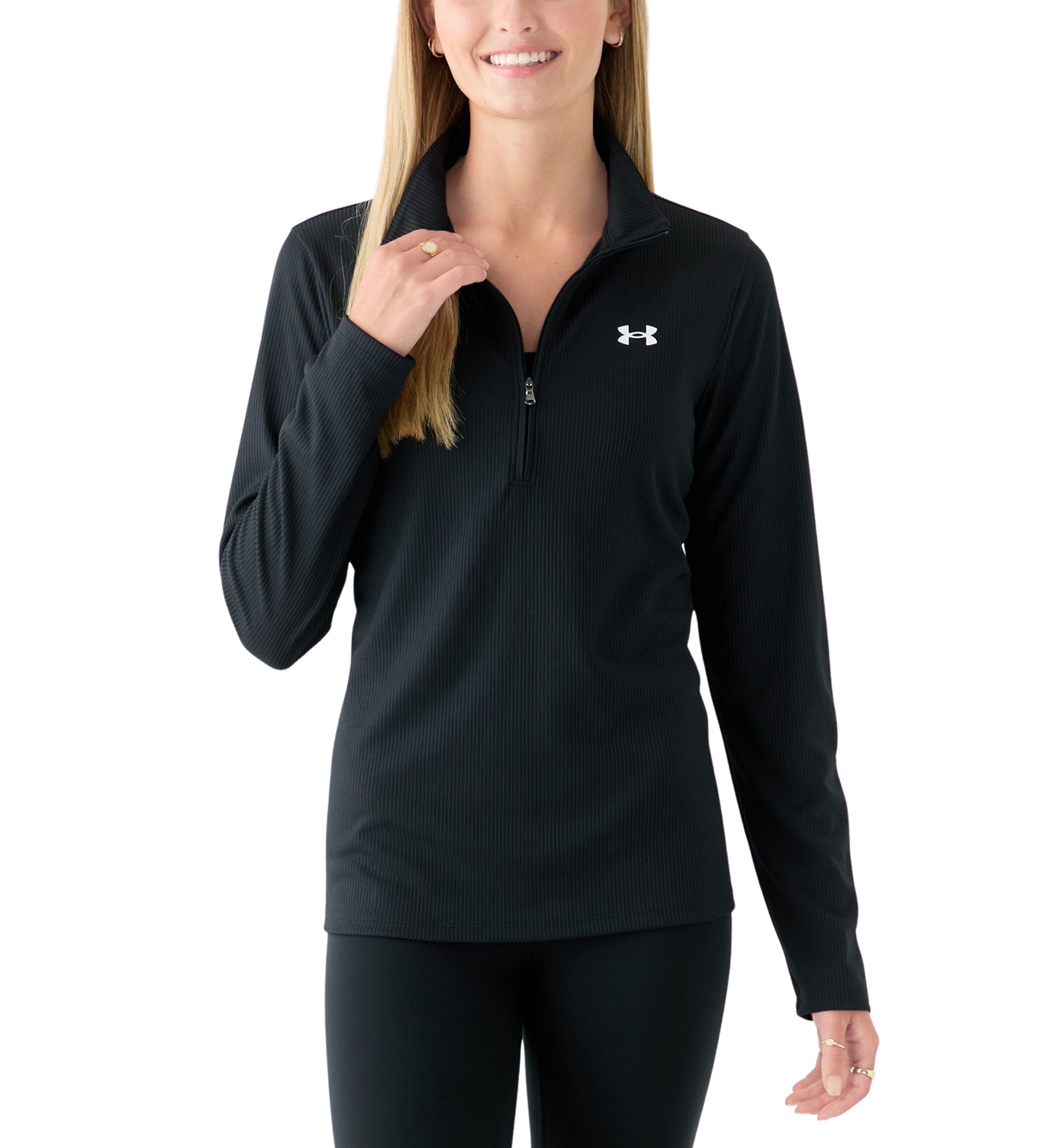 Tech Ribbed Knit 1/2 Zip Pullover