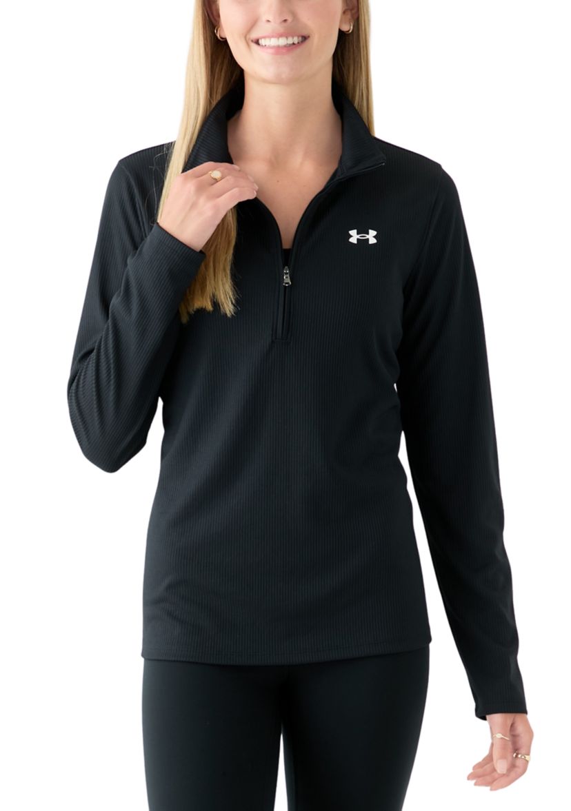 Tech Ribbed Knit 1/2 Zip Pullover
