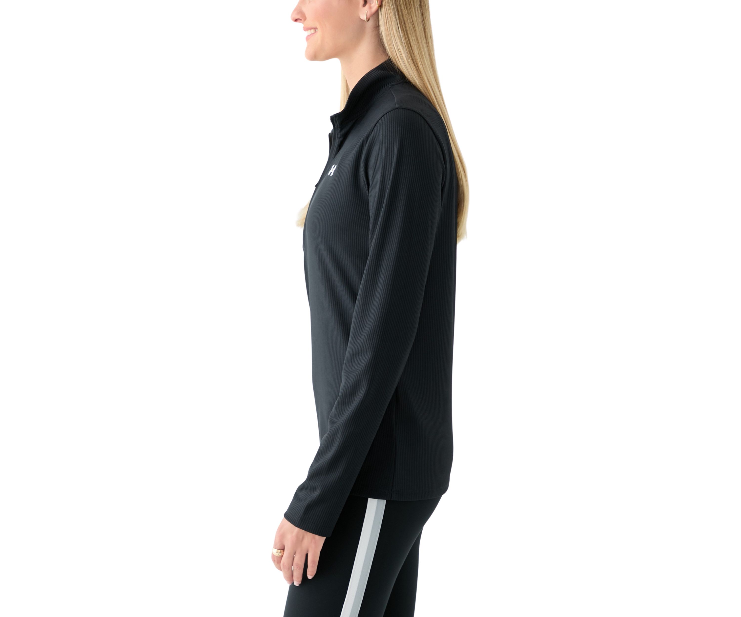 Tech Ribbed Knit 1/2 Zip Pullover