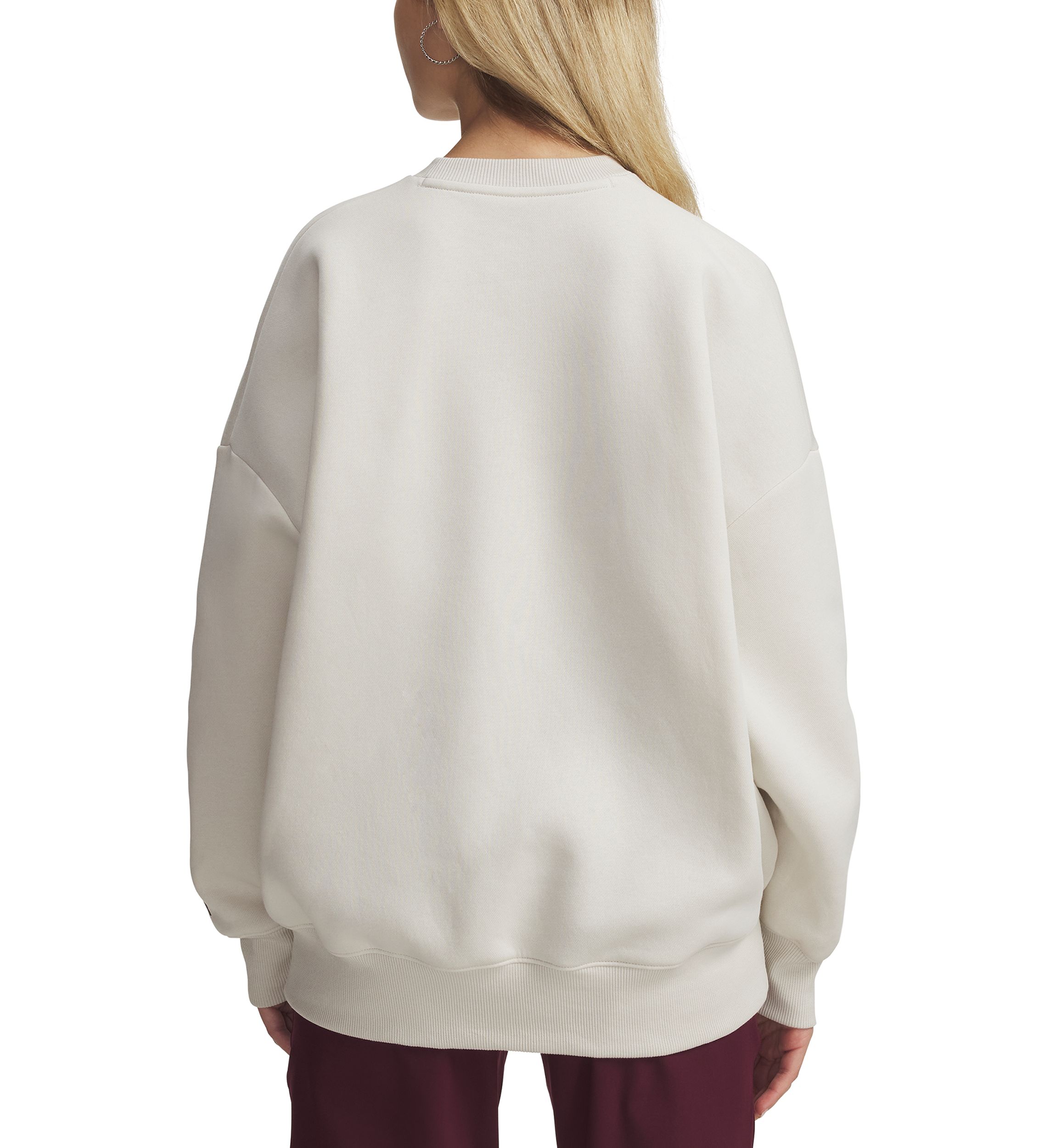 UA Rival Fleece Oversized Varsity Crew Pullover