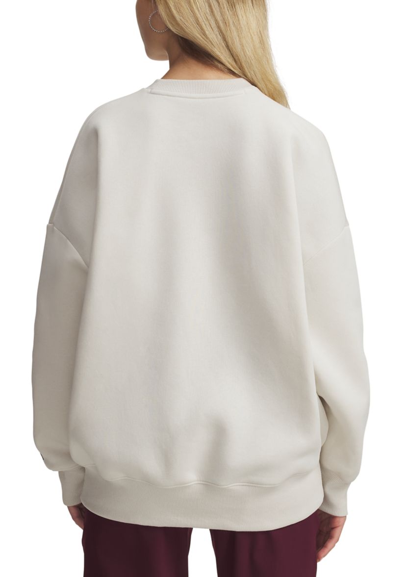 UA Rival Fleece Oversized Varsity Crew Pullover